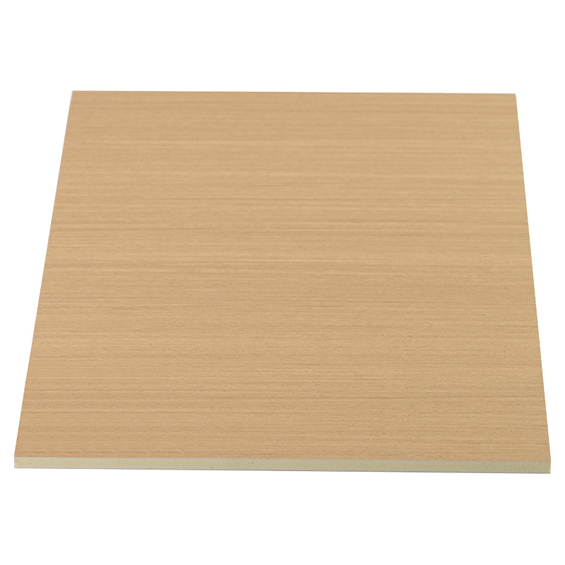 1220mm Width High-Texture Glossy Polyester Film Bamboo Charcoal Wood Veneer Yellow Core Co-extruded PVC Panel