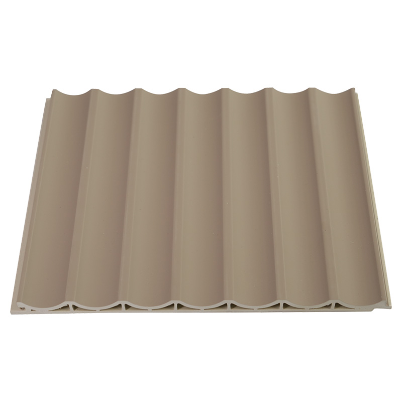 214*10mm WPC Wall Panel for Home Interior Decoration with Inner Arc Grille Design