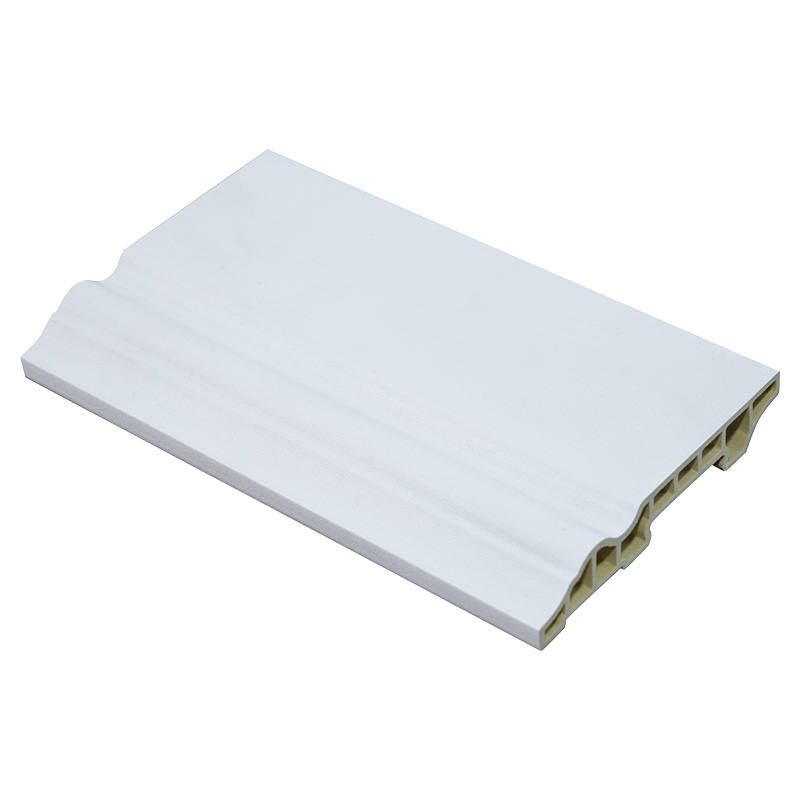 80mm Wood Grain WPC Skirting Board with PVC Composite Base