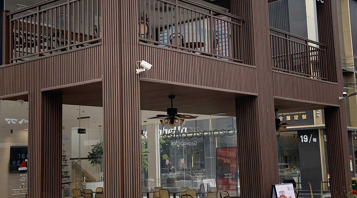 wpc exterior wall cladding project