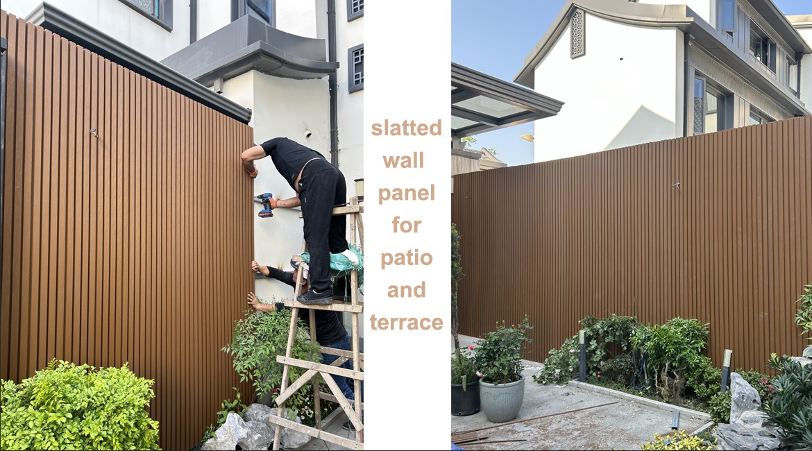 slat wall panel for patio and terrace